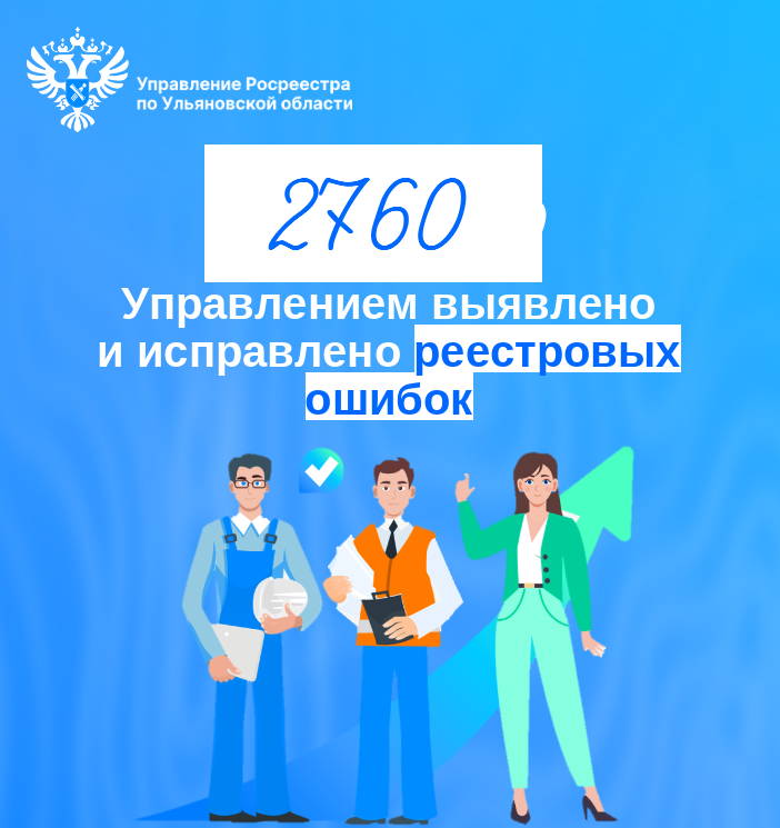 В I полугодии 2025 Управлением выявлено и исправлено 2760 реестровых ошибок.